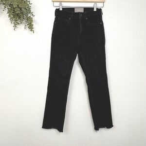 EVERLANE  Jeans Black Distressed Raw Hem Women's Size 24